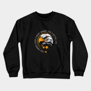 Golden Eagle with Stars and Quote Crewneck Sweatshirt